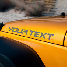 Aangepaste motorkapletter vinyl decalset voor Jeep Wrangler_3