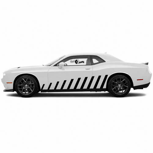 Sloped Hatch Stripe Pair Dorpel Vinylsticker voor Dodge Challenger Hellcat