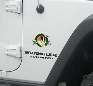 2 RENEGADE logo Jeep Wrangler CJ vinyl sticker sticker