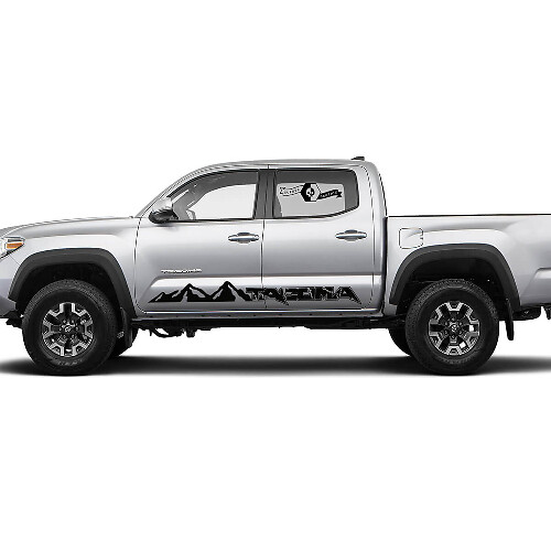Paar strepen voor Tacoma Side Rocker Mountains Raptor Style Panel Vinyl Stickers Sticker geschikt voor Toyota Tacoma
