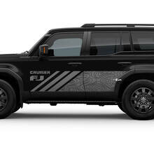 Zijtopografische kaart FJ Cruiser Deuren Stripe Decal Wrap Sticker voor Toyota FJ Cruiser
 4