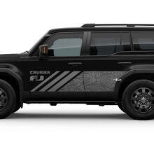 Zijtopografische kaart FJ Cruiser Deuren Stripe Decal Wrap Sticker voor Toyota FJ Cruiser
 4