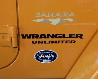 2 Sahara Jeep Wrangler Unlimited CJ TJ YJ JK XJ Vinyl Sticker Sticker