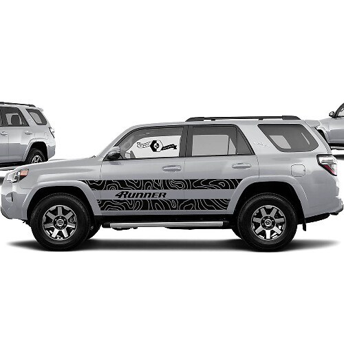 Nieuwe Toyota 4Runner TRD grafische sticker sticker 4Runner Outline Map Side Door Vinyl Decals Stickers
