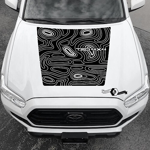 TRD Topografische Kaartstijl Motorkap Vinyl Decal Sticker voor Toyota Tacoma 2016-2021