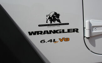 2 -Jeep Wrangler 6.4L vVT V8 CJ TJ YJ JK Vinyl Sticker Decals