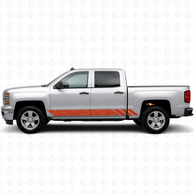 Topografische contour deur- en zijschortvinylstrepen voor Chevrolet Silverado 1500 K2XX 2014-2019_4