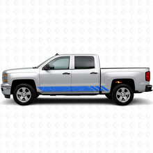 Topografische contour deur- en zijschortvinylstrepen voor Chevrolet Silverado 1500 K2XX 2014-2019_5