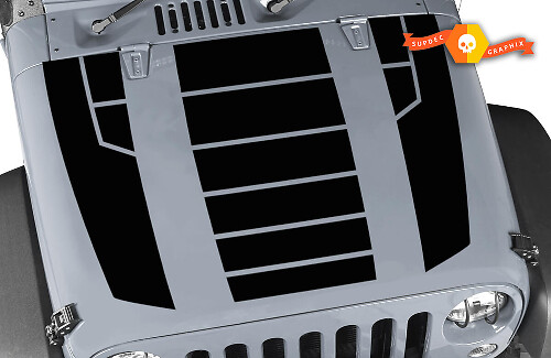 Hood Sticker Decal Vinyl Stripe voor Jeep Wrangler Lip Skirt Wing kofferbak Vent 2015
