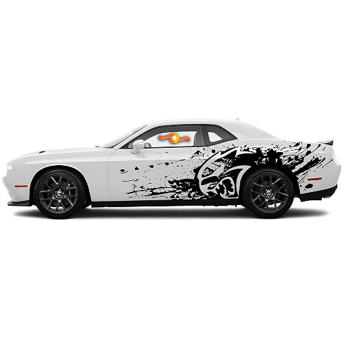 Hellcat Splash Grafisch Zij Vinyl Sticker Kit voor Dodge Challenger