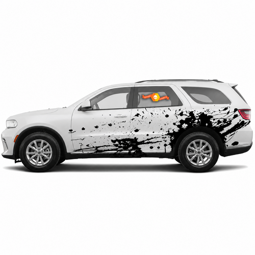 Wide Splatter Pair Zijkant Vinylsticker voor Dodge Durango SRT, Hellcat