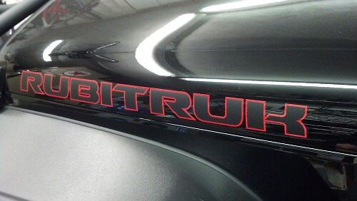 Rubitruk Motorkap Zijkant Vinyl Decal Set voor Jeep Wrangler