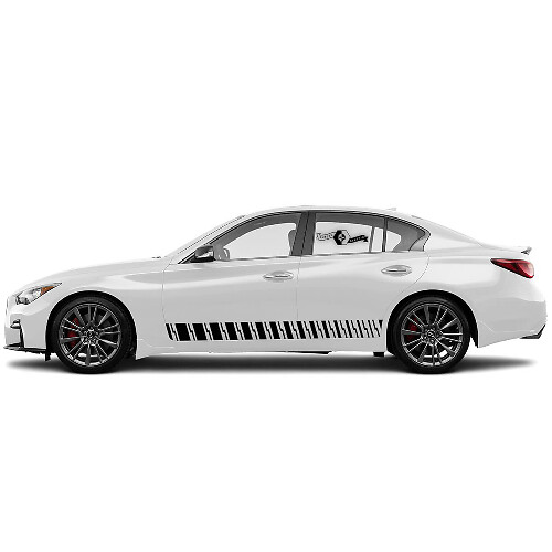 Paar Decal Sticker Zijdeurstreep voor INFINITI Q50 Q60
