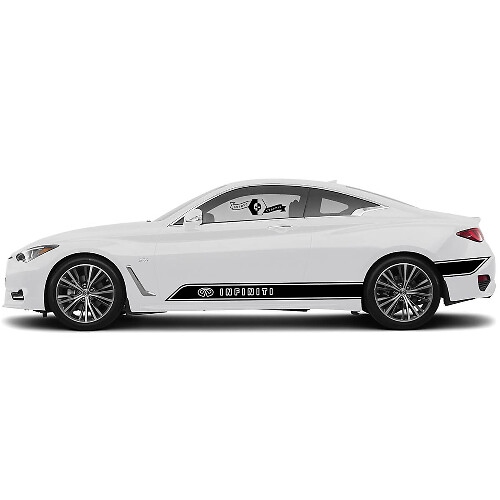 Paar Decal Sticker Zijdeur en Achterbumper Streep voor INFINITI Q50 Q60
