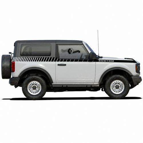 CUSTOM Strobe Stripes — Vinylsticker (zijkant) voor Ford Bronco 2021