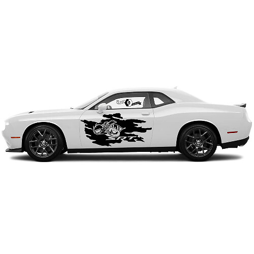 spatbordstickers Zijvinylstickers Stickers 2 voor Dodge Challenger Charger