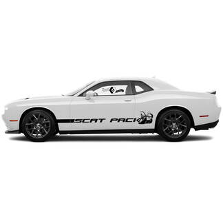 Scat Pack Stripes stickers voor Dodge Challenger of Charger Side Vinyl Decals Stickers
