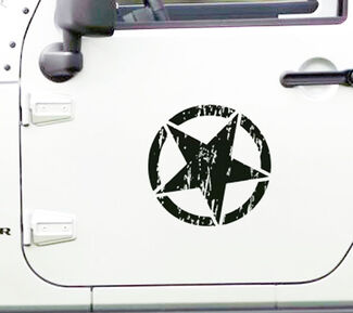 2 Jeep Star Black Ops Oscar Mike Wrangler YK JK sticker sticker