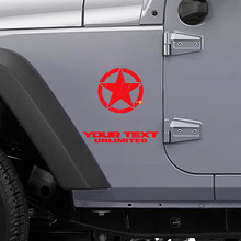 Versleten Ster Zij Vinyl Decal voor Jeep Wrangler YK JK XJ_2