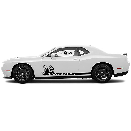 Scat Pack Rocker Panel stickers voor Dodge Challenger of Charger Vinyl Stickers
