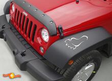 Bigfoot Footprint Fender Vinyl Sticker voor Jeep Wrangler_2