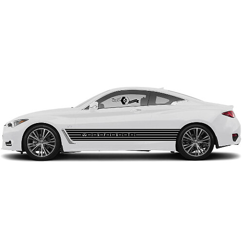 Paar Decal Sticker grote brede deurstrookstreep voor INFINITI Q50 Q60
