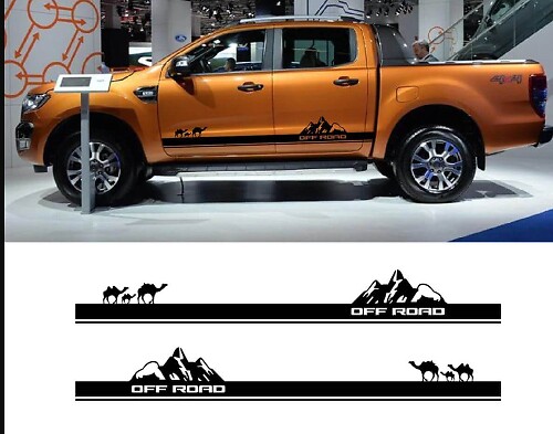 TRD off road Bergen Deuren Sahara woestijn Zij Vinyl Stickers Decal passen op Toyota Tacoma Tundra alle jaren
