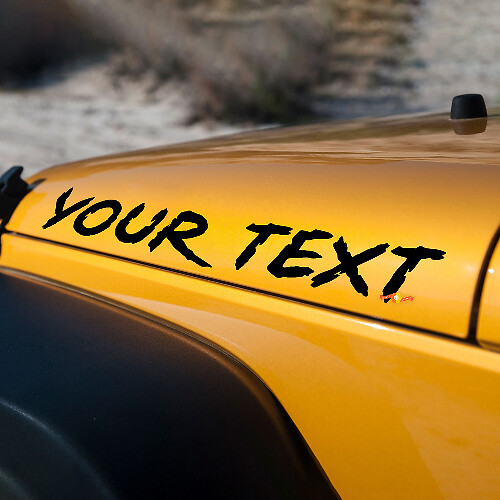 Vinylstickers in verweerde stijl voor motorkap van Jeep Wrangler YK JK XJ