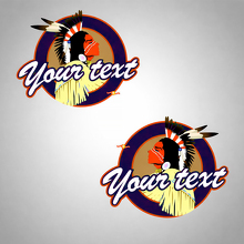 Native American Indian Op maat gemaakte vinylsticker set_2