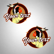 Native American Indian Op maat gemaakte vinylsticker set_3