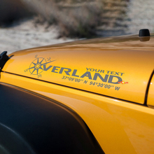Overland Custom Motorkap Vinyl Sticker voor Jeep Rubicon_3