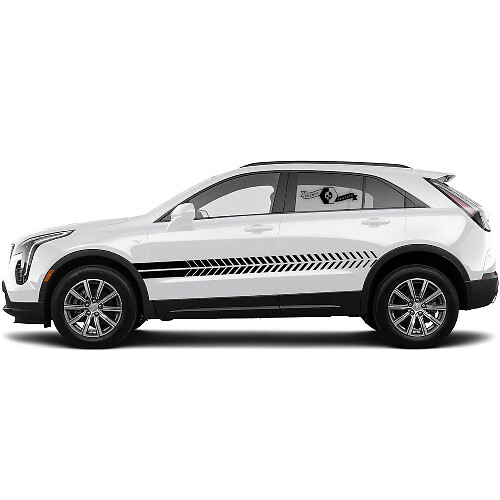 2 Nieuwe Decal Deurstijllijnen Stickerlijnen Streep voor Cadillac XT4
