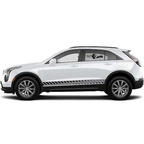 2 Nieuwe Decal Rocker Panel Sticker Lines SnakeLines Classic Stripe voor Cadillac XT4
