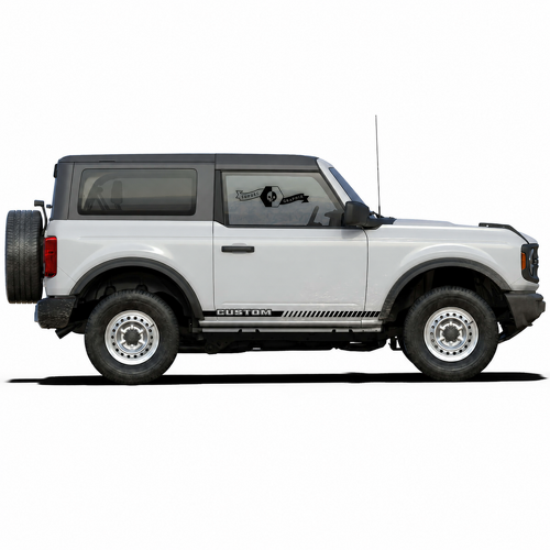 CUSTOM Outline Hatch Stripe Paar 2 Deurs Rocker Panel Vinyl Decal Sticker voor Ford Bronco