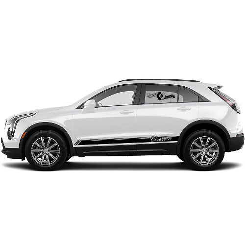 2 Nieuwe Decal Rocker Panel Sticker Lines Triple Trim Dunne Lijnen Klassieke Streep voor Cadillac XT4
