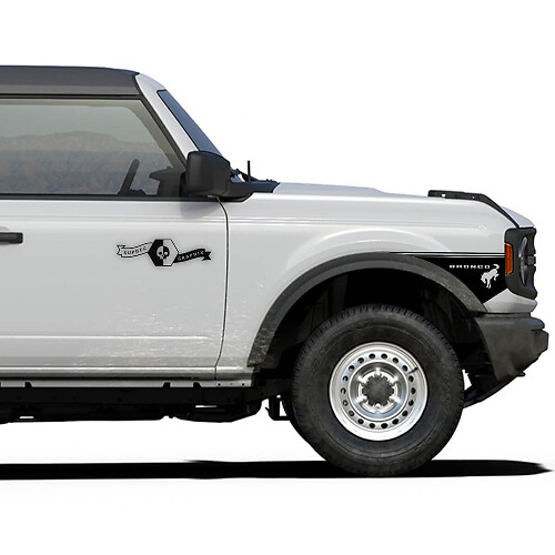 Nieuw Retro Decal Vinyl Zij Fender Stijlvolle Sticker Streep voor Ford Bronco 2-deurs

