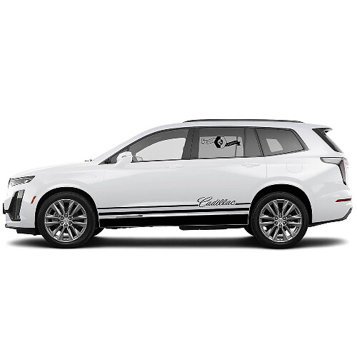 2 Nieuwe Decal Rocker Panel Classic Sticker Lines Stripe voor Cadillac XT6
