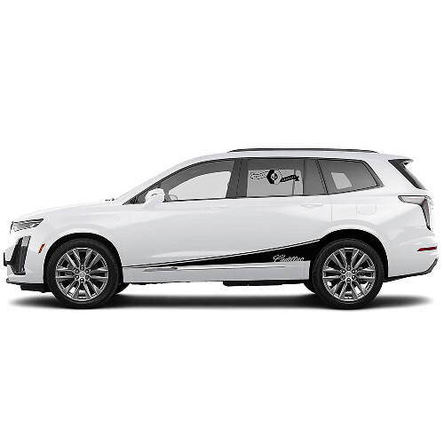 2 Nieuwe Decal Rocker Panel Classic Sticker Verlengingslijnen Streep voor Cadillac XT6
