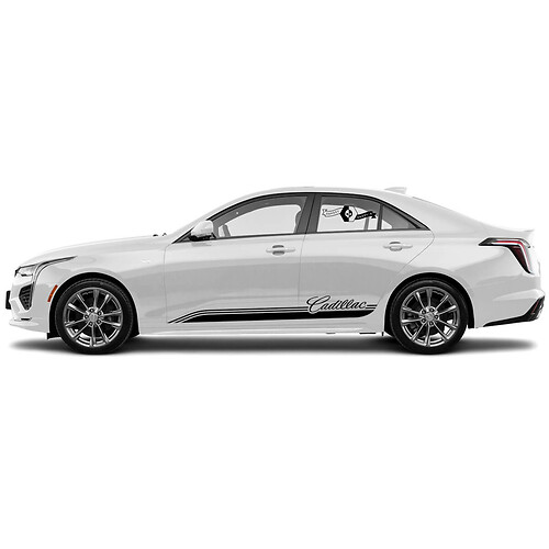 2 Nieuwe Sticker Sticker Stijlvolle Rocker Panel Accent Twee Trim Lines vinyl Sticker voor Cadillac CT4
