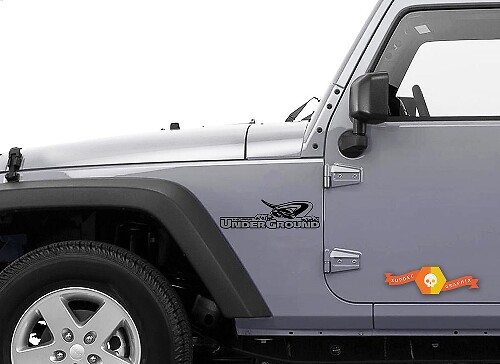 2 Jeep Mopar ondergrondse Wrangler motorkap sticker sticker