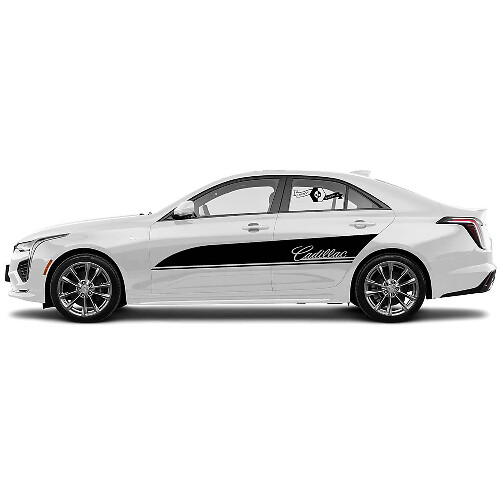 2 Nieuwe Decal Sticker Stijlvolle Deuren Accent Twee Trimlijnen Wrap vinyl Decal voor Cadillac CT4
