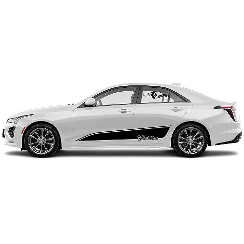 2 Nieuwe Decal Sticker Stijlvolle Deuren Accent Trim Lines Wrap vinyl Decal voor Cadillac CT4
