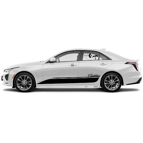 2 Nieuwe Decal Sticker Stijlvolle Deuren Accent Rocker Panel Trim Lines Side Wrap vinyl Decal voor Cadillac CT4
