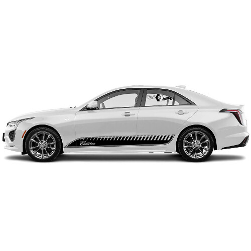 2 Nieuwe Decal Sticker Stijlvolle Deuren Accent Trim Grenslijnen Met Putjes Omwikkel Vinyl Decal voor Cadillac CT4
