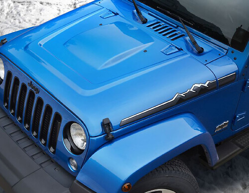 Polar Edition Mountain Motorkap Zij Vinyl Decal Set voor Jeep Wrangler