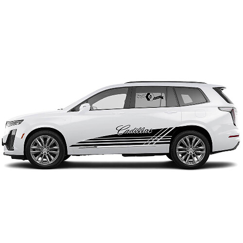 2 Nieuwe Decal Sticker Stijlvolle Rocker Panel Accent Lines Wrap vinyl Decal voor Cadillac XT6
