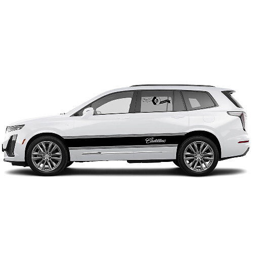 2 Nieuwe Decal Sticker Stijlvolle Rocker Panel Stripe Wrap vinyl Decal voor Cadillac XT6
