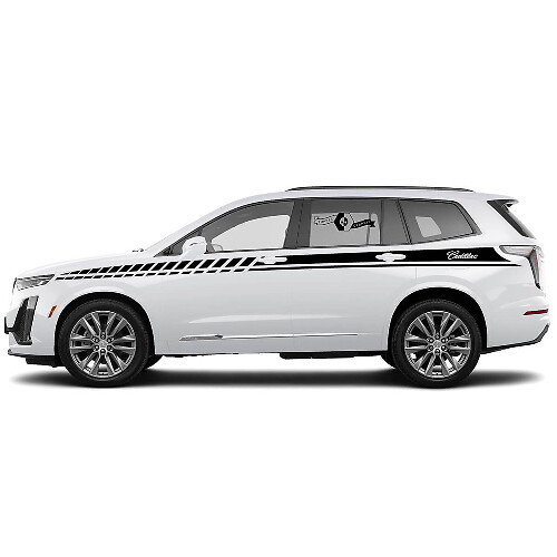 2 Nieuwe Decal Sticker Deuren Omhoog Accentlijnen Wrap vinyl Decal voor Cadillac XT6
