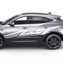 Jaguar E-Pace zijdeuren grafische sticker met geometrische stijl
 2
