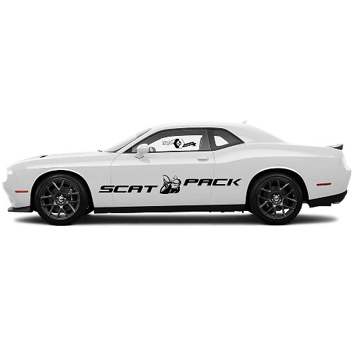 2 Zijde Dodge Challenger Scat Pack Deuren Grote Zijde Klassieke Zijde Vinyl Decals Grafische Sticker
